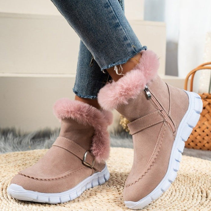 Women's Fur-Lined Ankle Boots with Arch Support