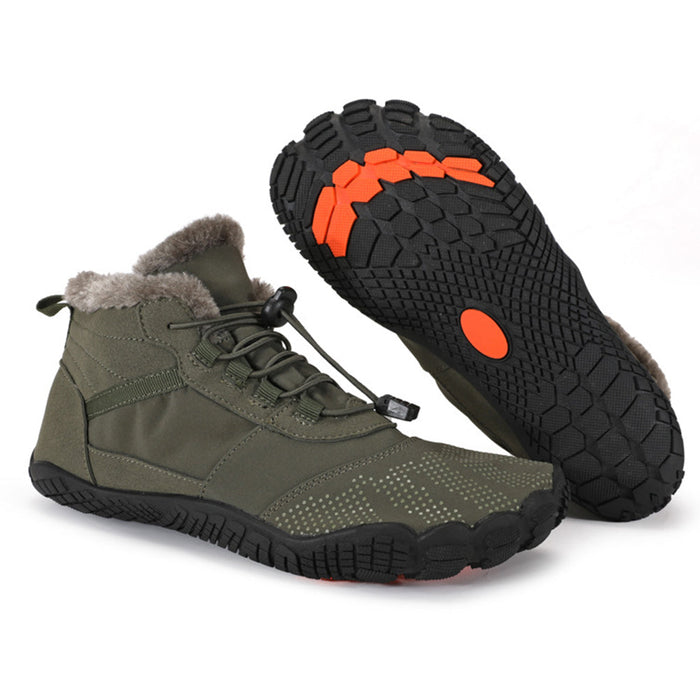 Fleece-Lined Winter Barefoot Boots with Non-Slip Sole