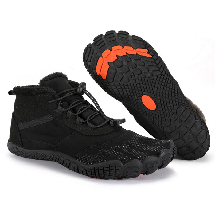 Fleece-Lined Winter Barefoot Boots with Non-Slip Sole