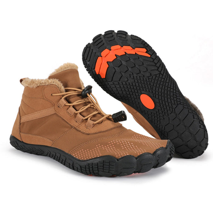 Fleece-Lined Winter Barefoot Boots with Non-Slip Sole