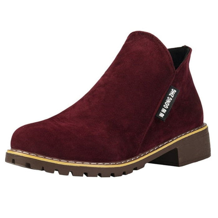 Women's Ankle Boots with Arch Support and Side Zip