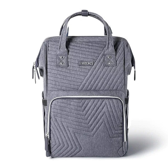 Quilted Nappy Backpack with USB Port and Stroller Straps