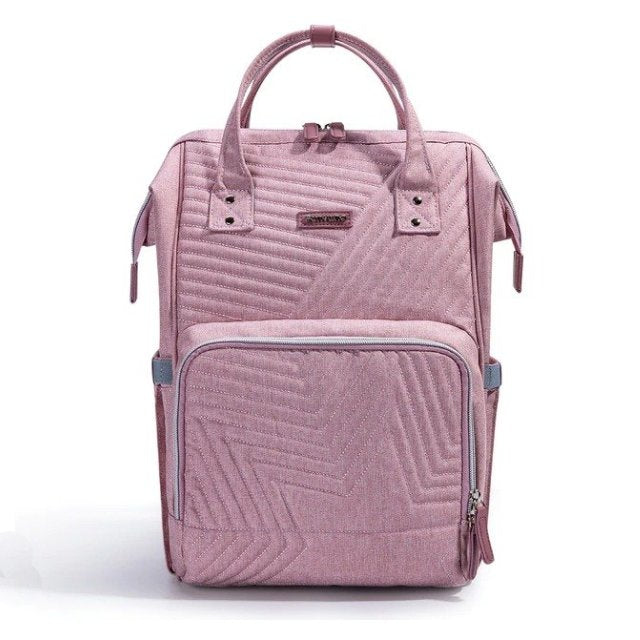 Quilted Nappy Backpack with USB Port and Stroller Straps
