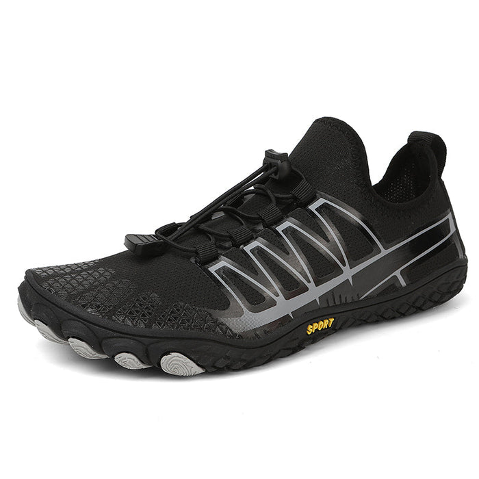 Barefoot Running Trainers with Elastic Lace-Up Closure
