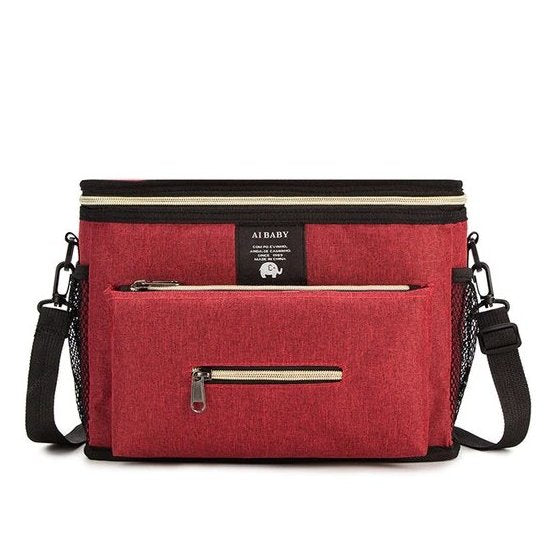 Stroller Organiser with Multiple Pockets and Velcro Attachment