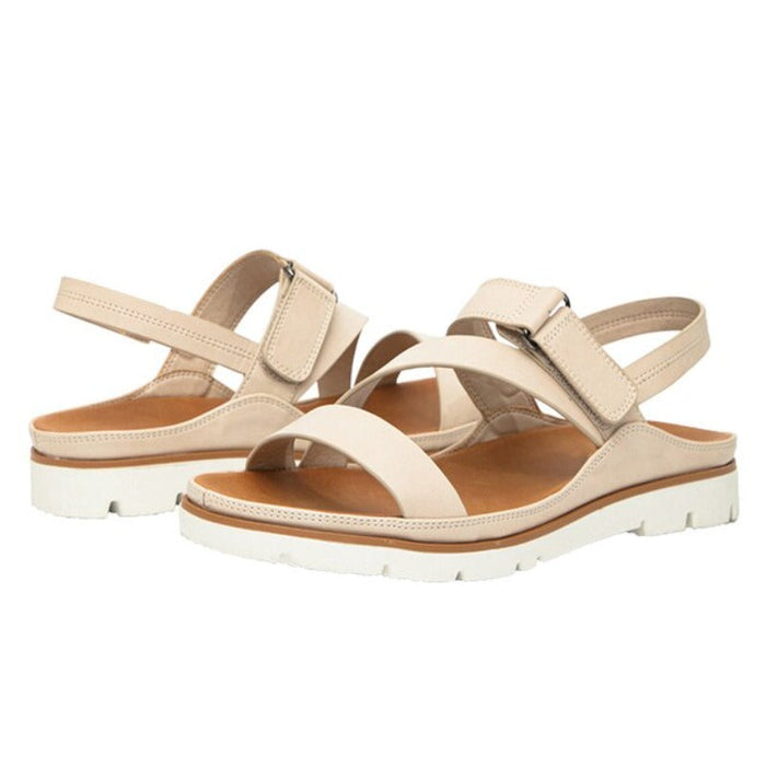 Women's Strappy Sandals with Buckle and Cushioned Sole
