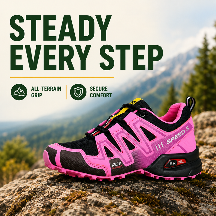 OrthoStride Obsidian — Orthopedic Hiking Shoes for Pain-Free Steps &amp; Natural Support (Unisex)