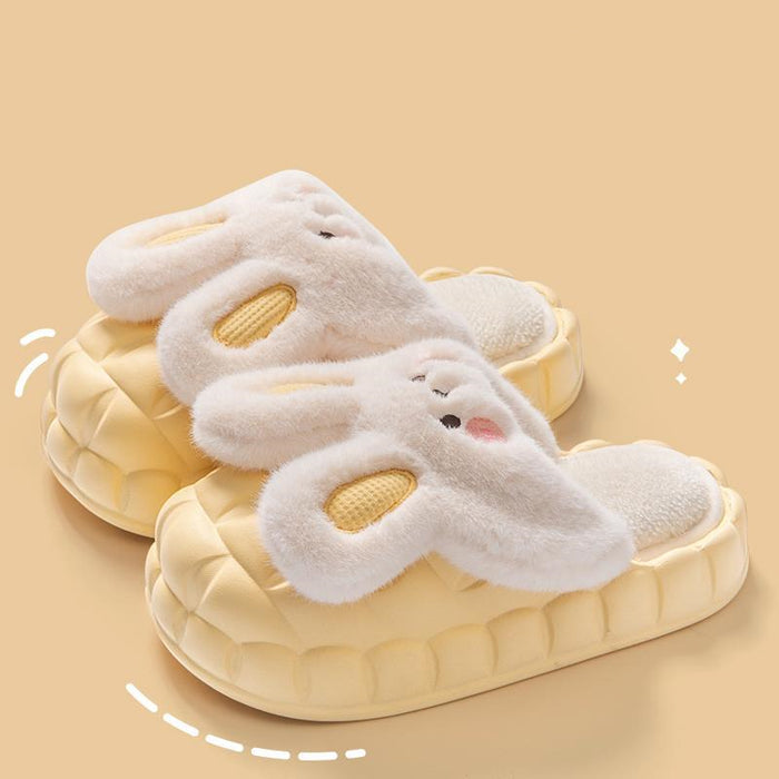 Phoebe | Fluffy bunny slippers with washable detachable top