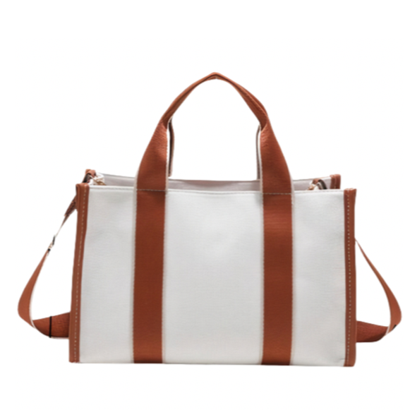 GroovyWish Tote Bag Large Capacity ShoulderBag Simple Stripped HandBag Crossbody Bag For Women