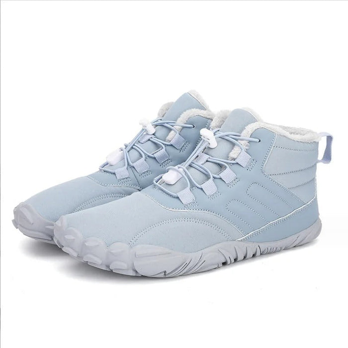 Fleece-Lined High-Top Barefoot Trainers with Non-Slip Sole