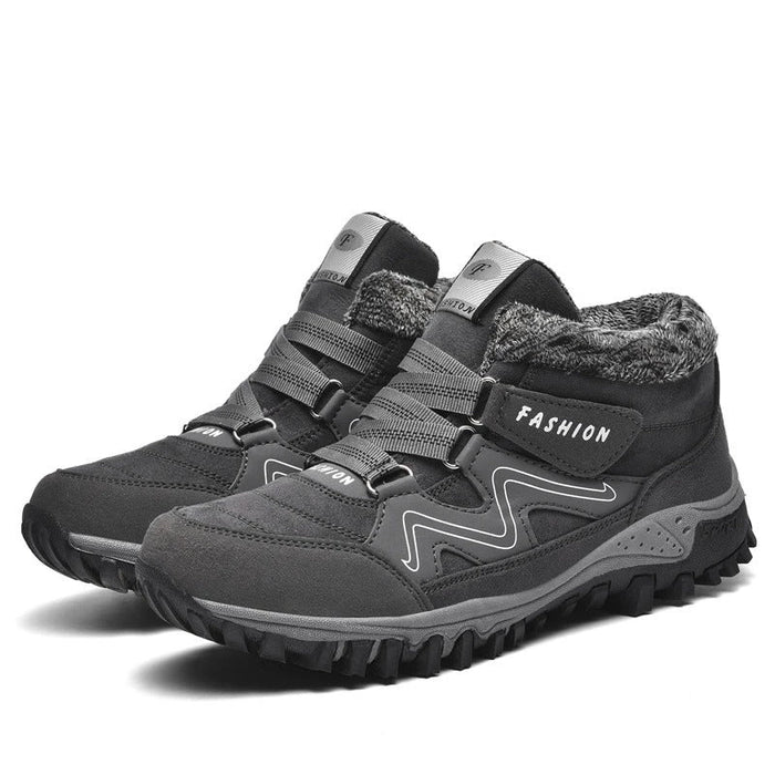 Fleece-Lined Winter Hiking Boots with Barefoot Sole