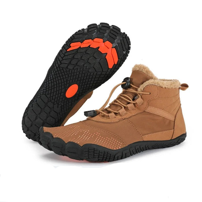 Fleece-Lined Ankle Boots with Wide Toe Box Slip-Resistant