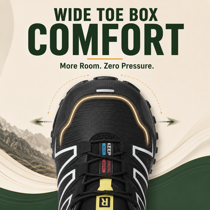 OrthoStride Obsidian — Orthopedic Hiking Shoes for Pain-Free Steps &amp; Natural Support (Unisex)