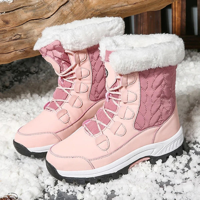 Women's Fleece-Lined Winter Boots with Non-Slip Sole