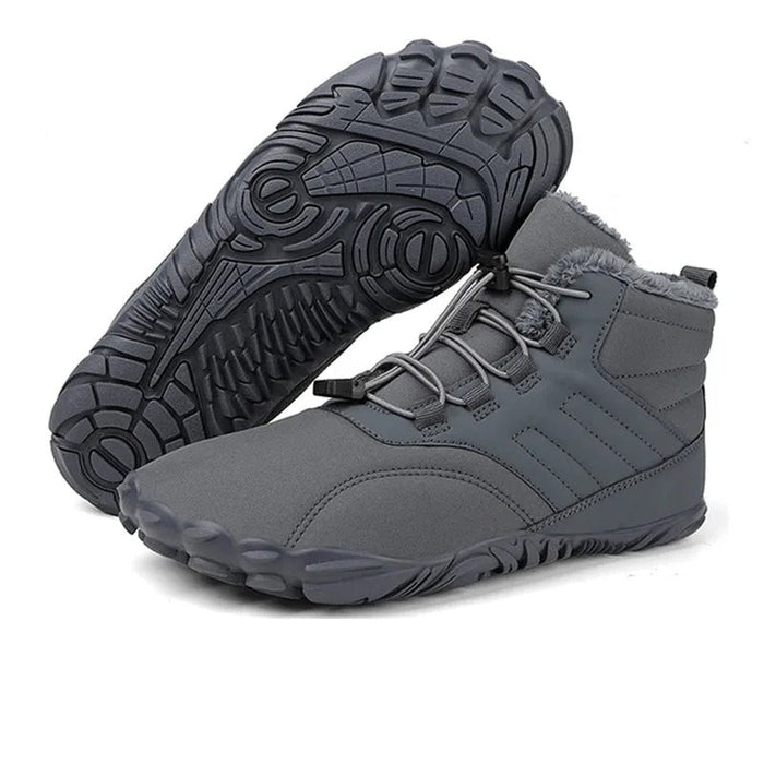 Fleece-Lined Ankle Boots with Wide Toe Box Slip-Resistant
