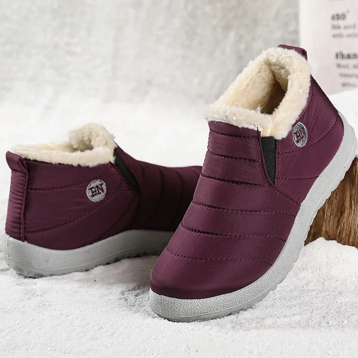 Women's Fleece-Lined Ankle Boots Waterproof Non-Slip