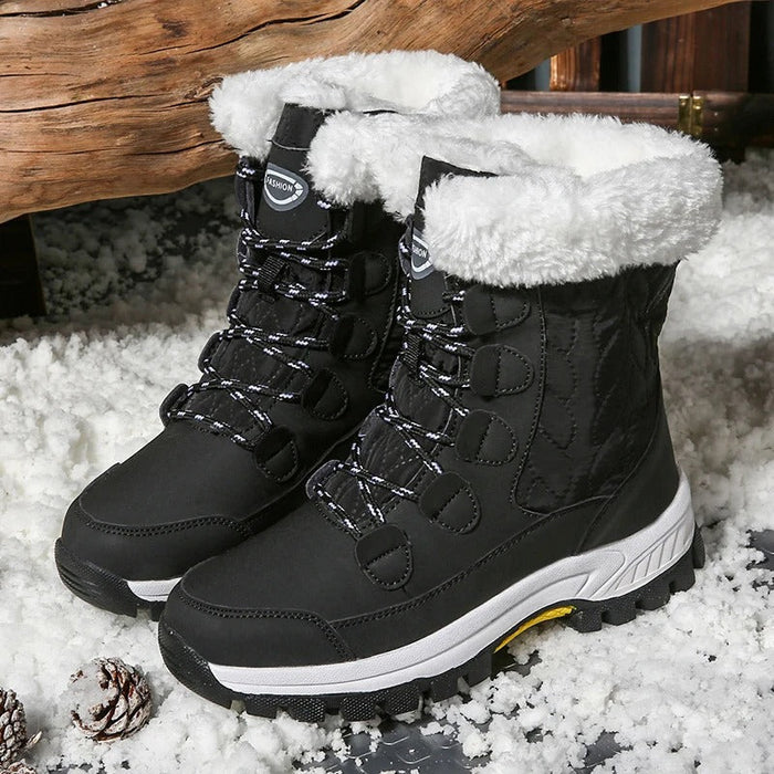 Women's Fleece-Lined Winter Boots with Non-Slip Sole