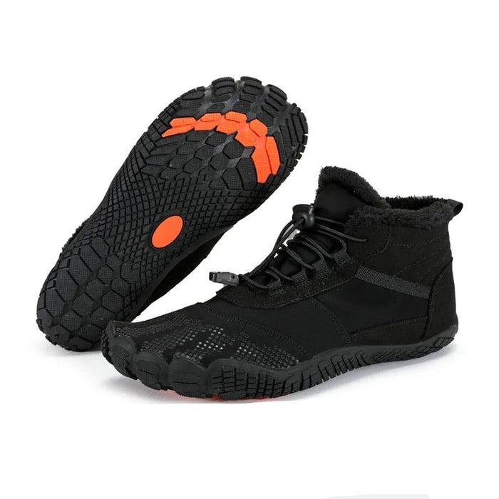 Fleece-Lined Ankle Boots with Wide Toe Box Slip-Resistant