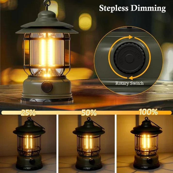 Portable Vintage LED Camp Lantern