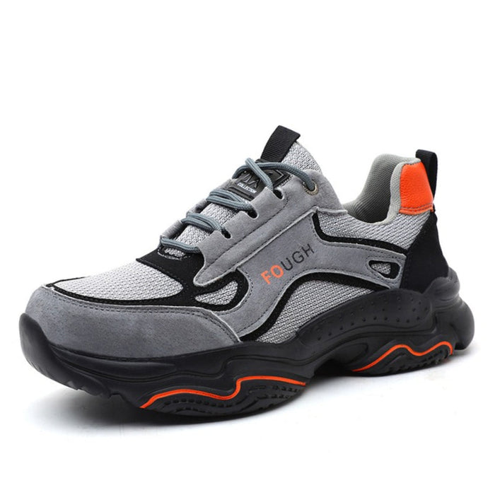 Men's Chunky Trainers with Thick Sole and Mesh Upper