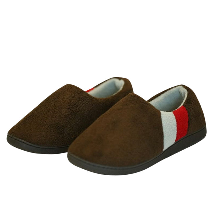Men's Fleece House Slippers with Padded Footbed