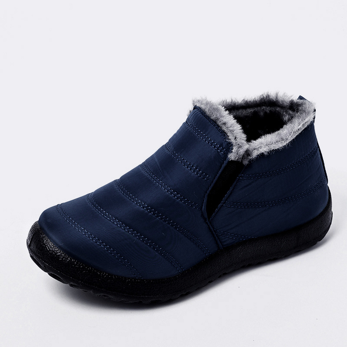Waterproof Ankle Boots with Fleece Lining Slip-On
