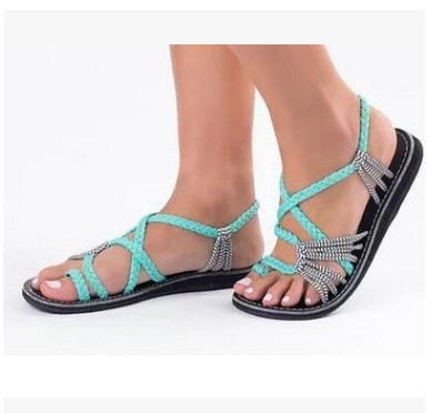 Women's Braided Strappy Sandals Lightweight Arch Support