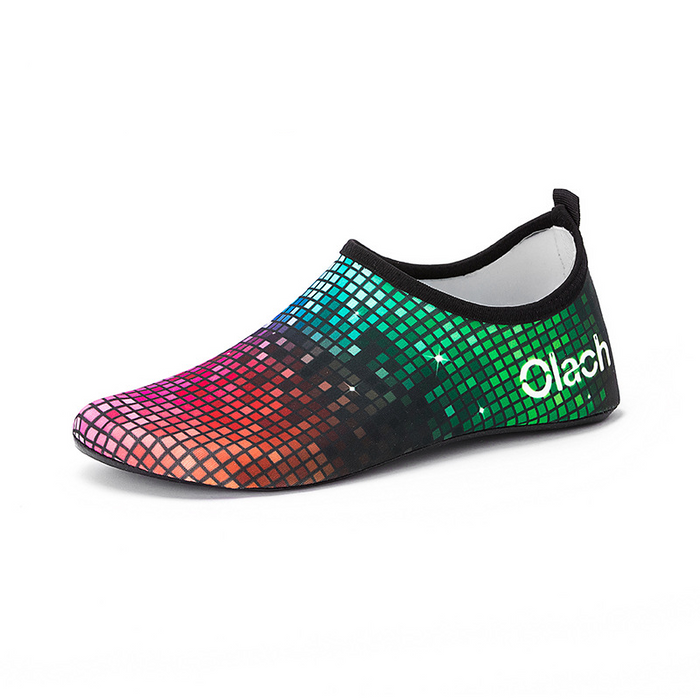Barefoot Water Shoes Tropical Print Slip-On Design