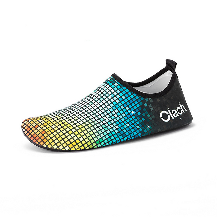 Barefoot Water Shoes Tropical Print Slip-On Design