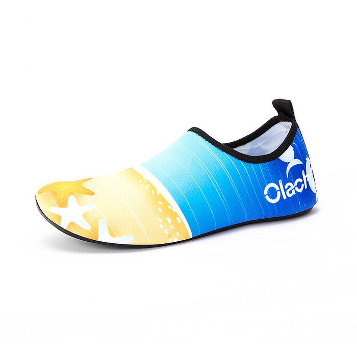 Barefoot Water Shoes Tropical Print Slip-On Design