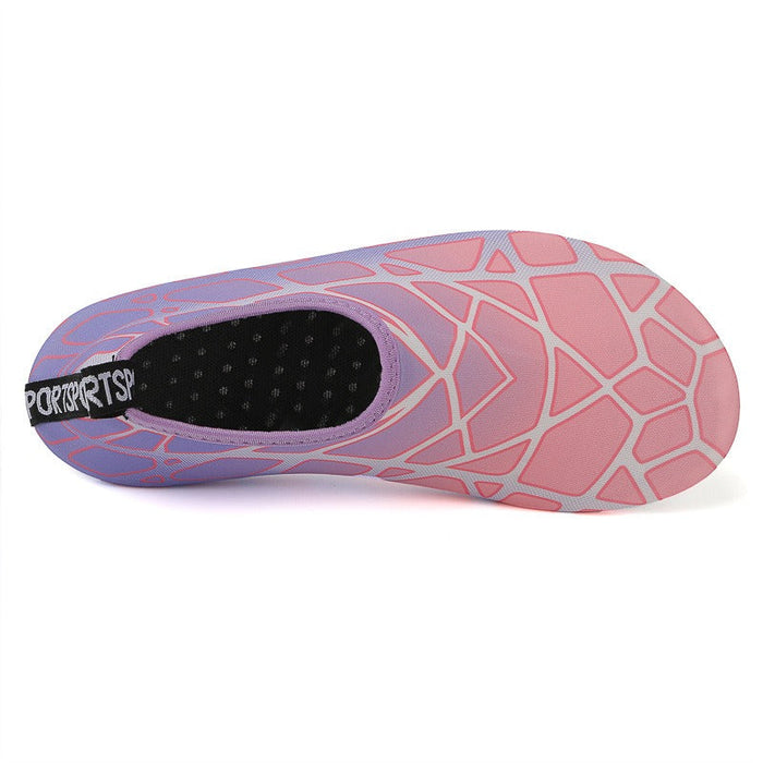 Barefoot Water Shoes with Geometric Pattern Slip-On