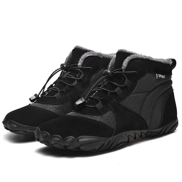 Fleece-Lined Ankle Boots Lace-Up Waterproof Winter