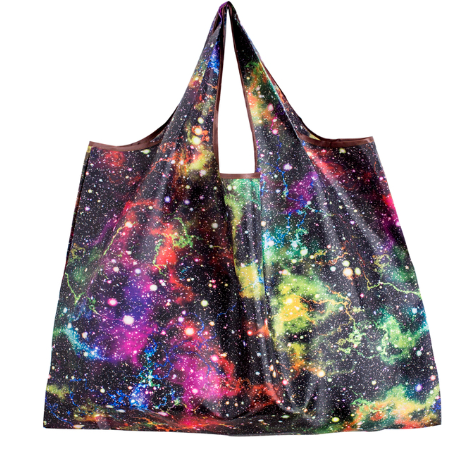 Women's Foldable Shopping Tote Bag with Cartoon Print