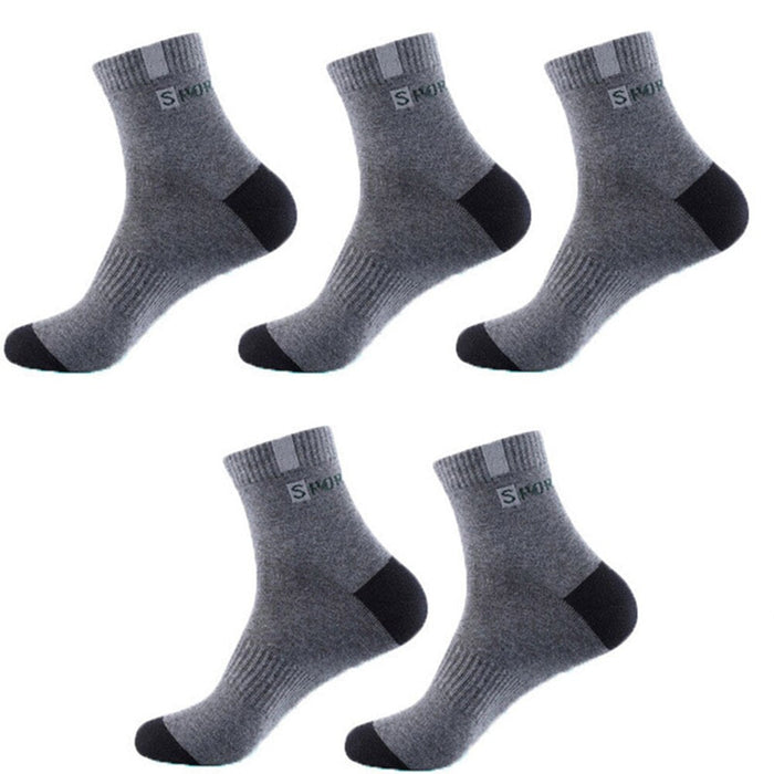 GRW Combo 5 Pairs Diabetic Men Socks Bamboo Fiber Breathable Multiple Colors Extra Comfort